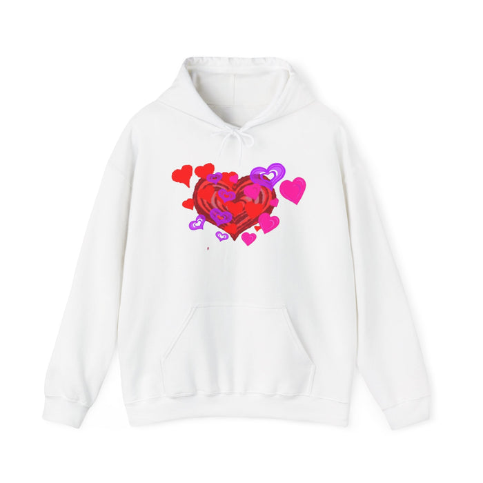 Unisex Heavy Blend™ Hooded Sweatshirt - Valentine's Day Heart Design