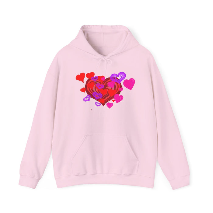 Unisex Heavy Blend™ Hooded Sweatshirt - Valentine's Day Heart Design